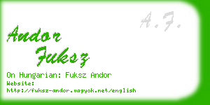 andor fuksz business card